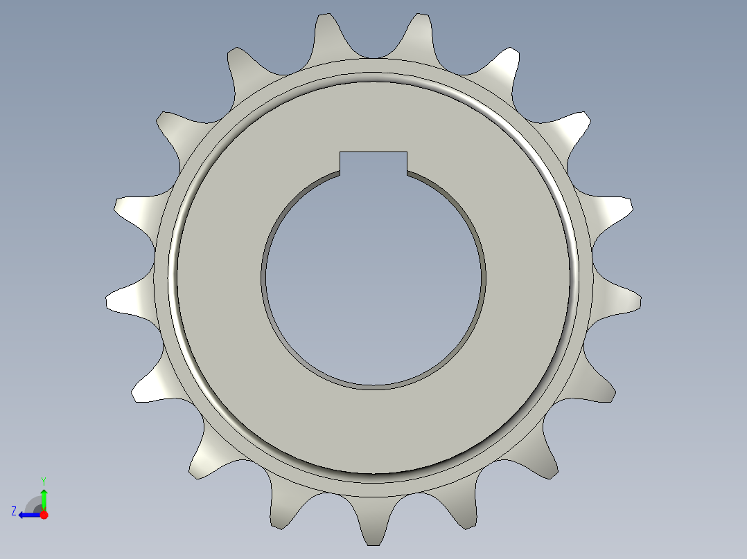 ZDSB-04-09主动链轮12A-2-17Z右视图