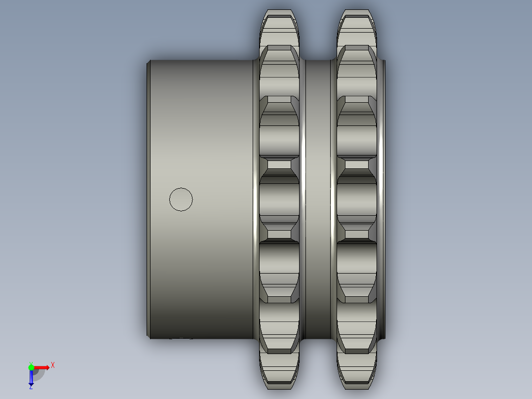 ZDSB-04-09主动链轮12A-2-17Z俯视图