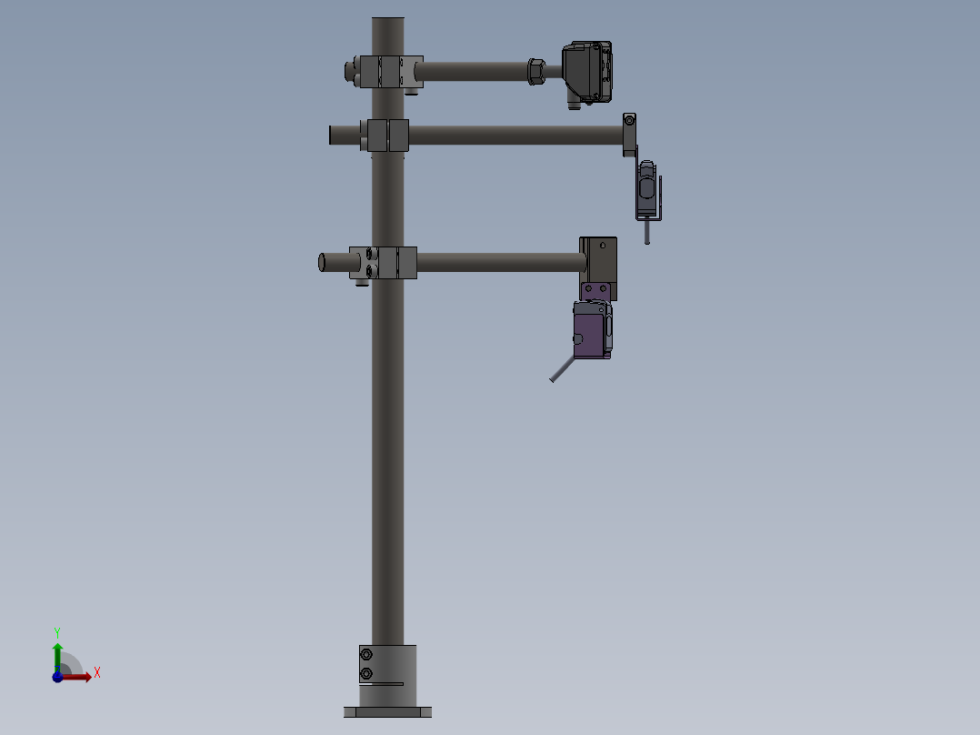 光电传感器调节支架前视图