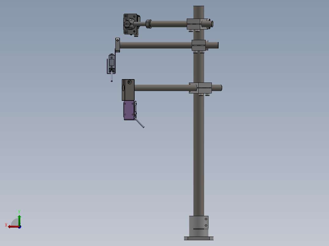 光电传感器调节支架后视图