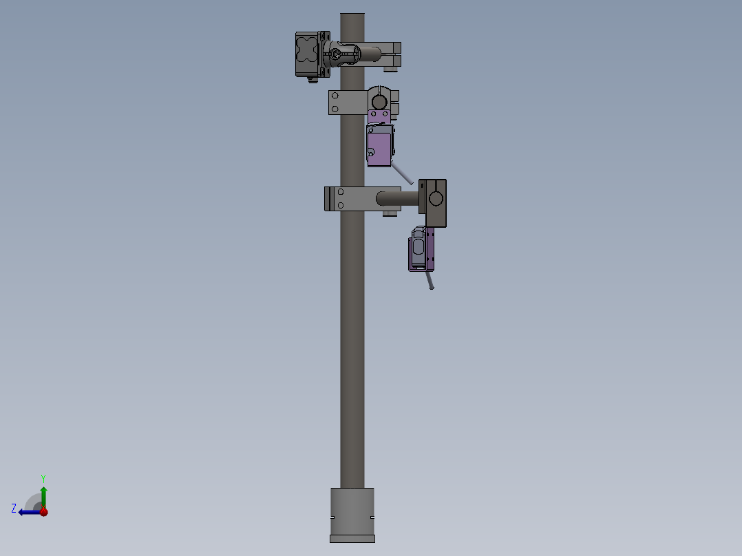 光电传感器调节支架右视图