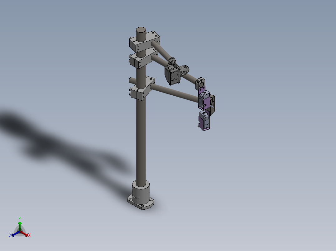 光电传感器调节支架正等轴测图