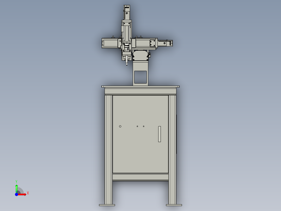 三轴取件机械抓手前视图