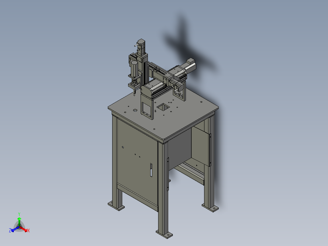 三轴取件机械抓手正等轴测图
