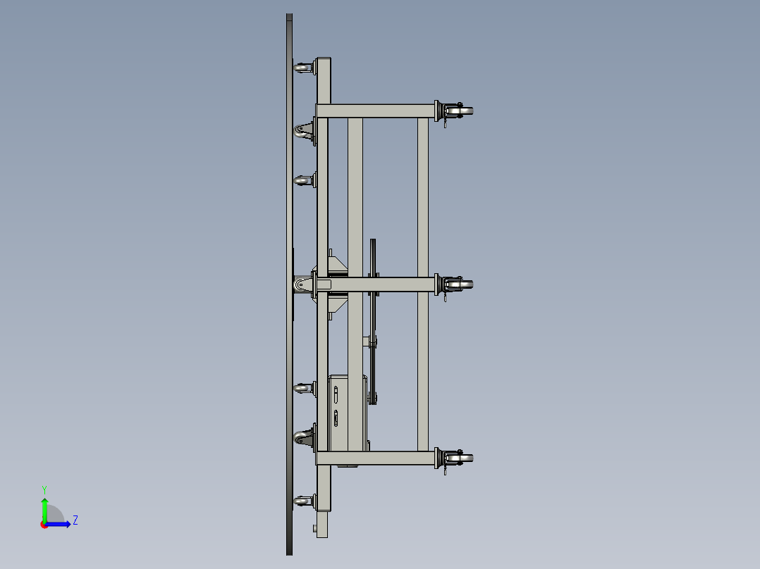 旋转台装配体1左视图