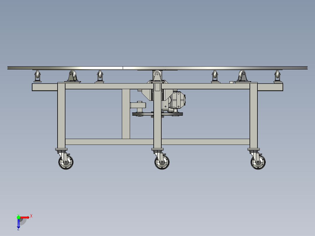 旋转台装配体1俯视图