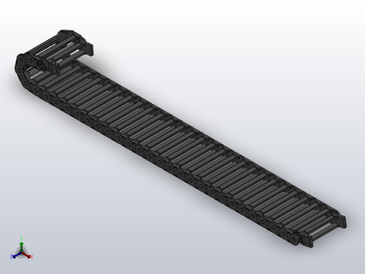 内高35弯曲半径75两侧打开型DA桥式拖链DMD35BDA-35-250-75R-30