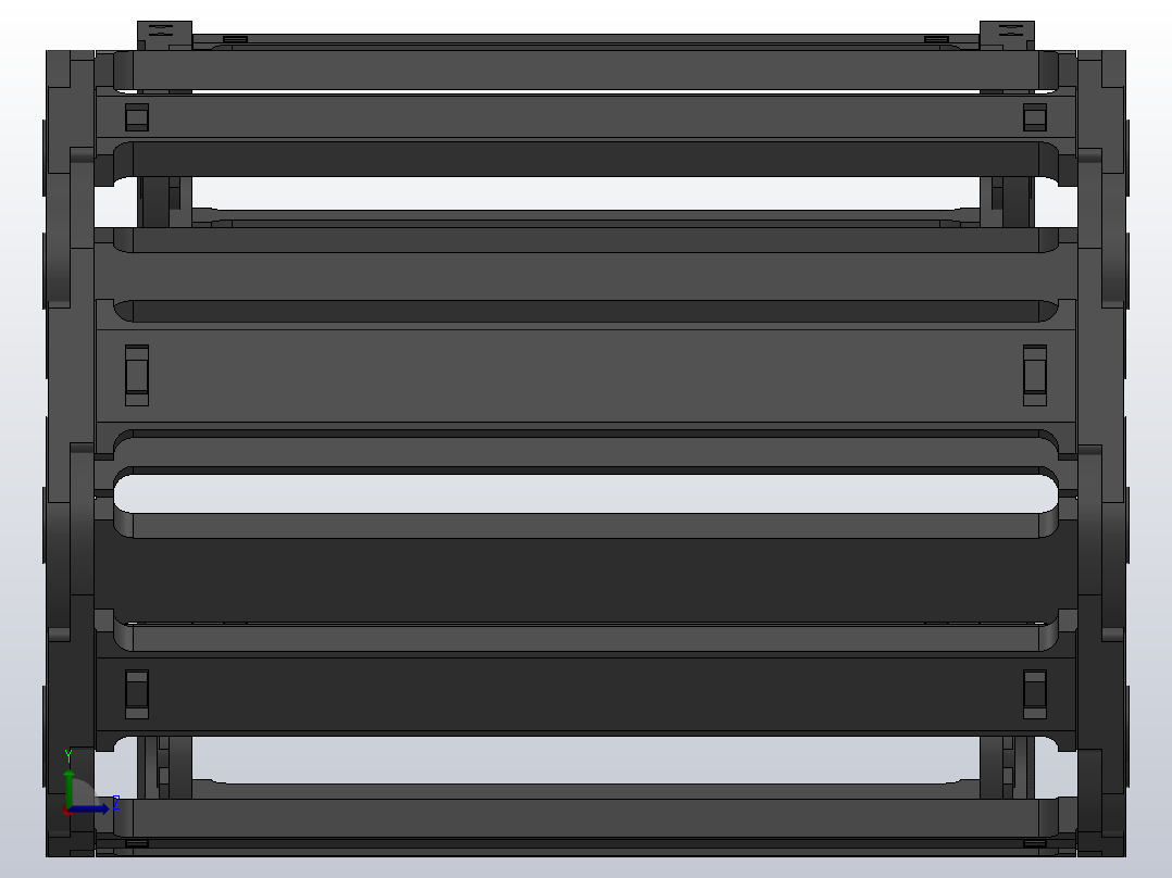 内高35弯曲半径75两侧打开型DA桥式拖链DMD35BDA-35-250-75R-30左视图