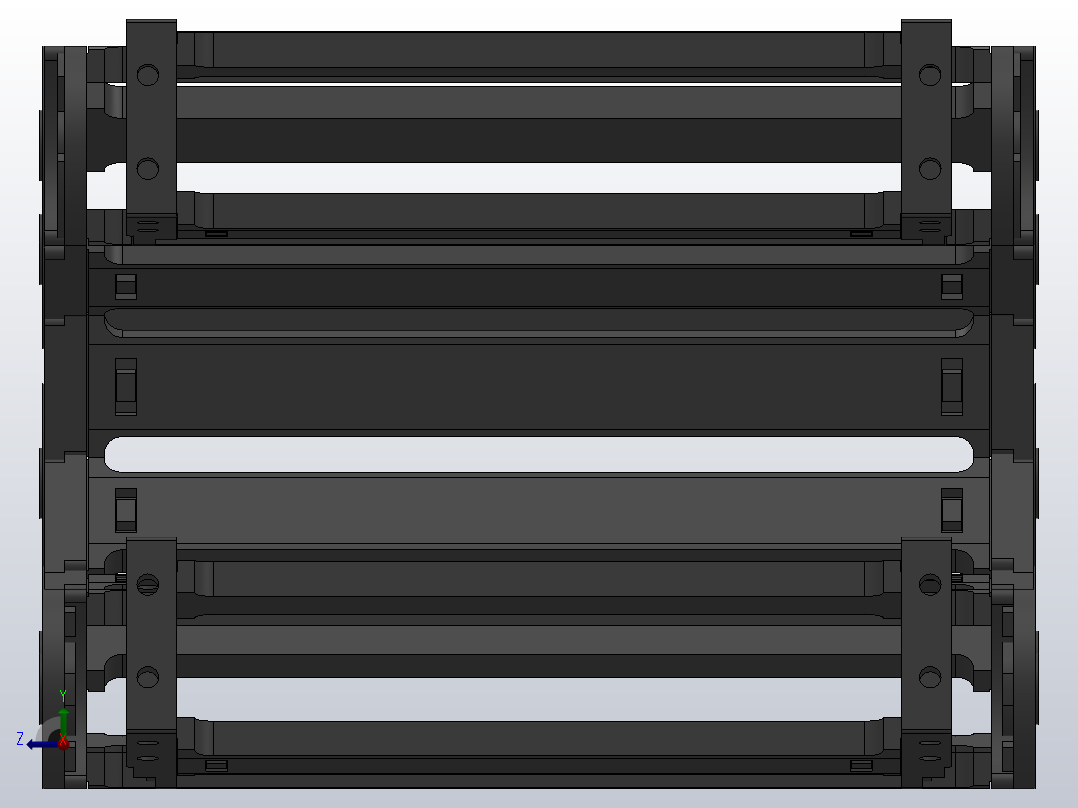 内高35弯曲半径75两侧打开型DA桥式拖链DMD35BDA-35-250-75R-30右视图