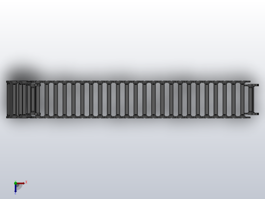 内高35弯曲半径75两侧打开型DA桥式拖链DMD35BDA-35-250-75R-30俯视缩略图