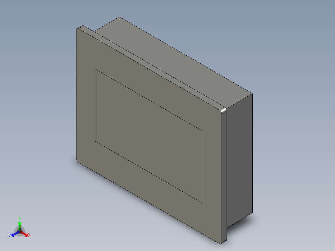 禾川触摸屏TP2504-E正等轴测图