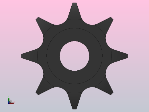 直孔链轮06B型_8-06B-1前视缩略图