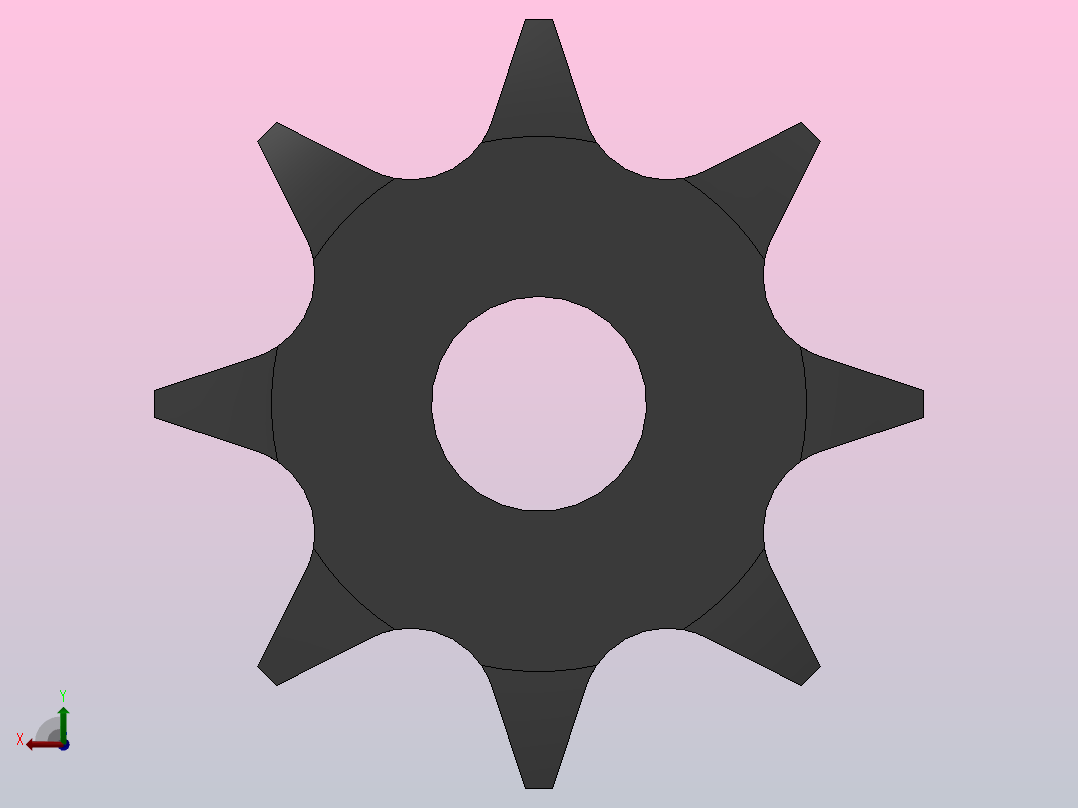 直孔链轮06B型_8-06B-1后视图