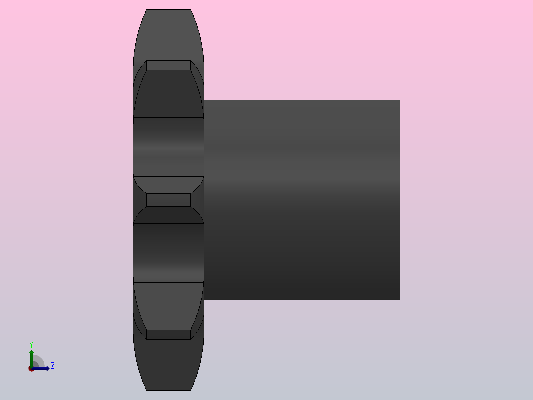直孔链轮06B型_8-06B-1左视图