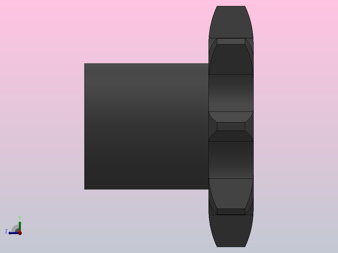 直孔链轮06B型_8-06B-1右视图