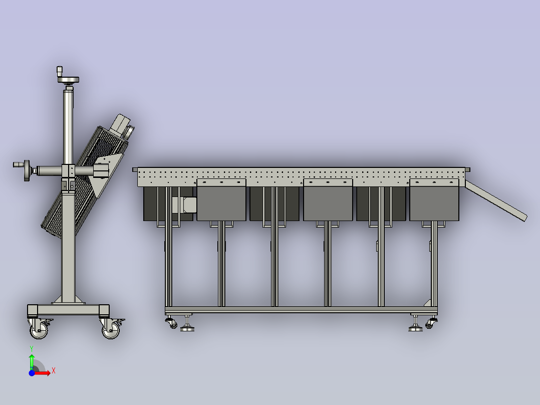自动化生产线的激光在线打码系统前视图