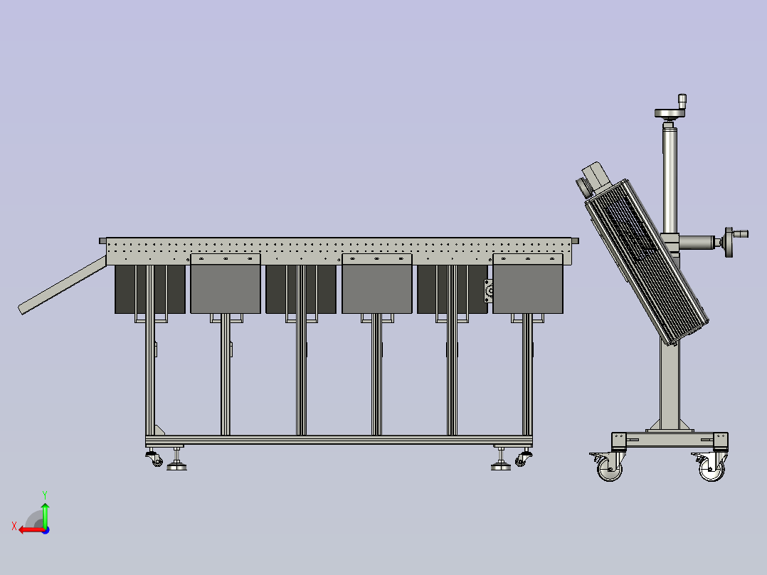 自动化生产线的激光在线打码系统后视图