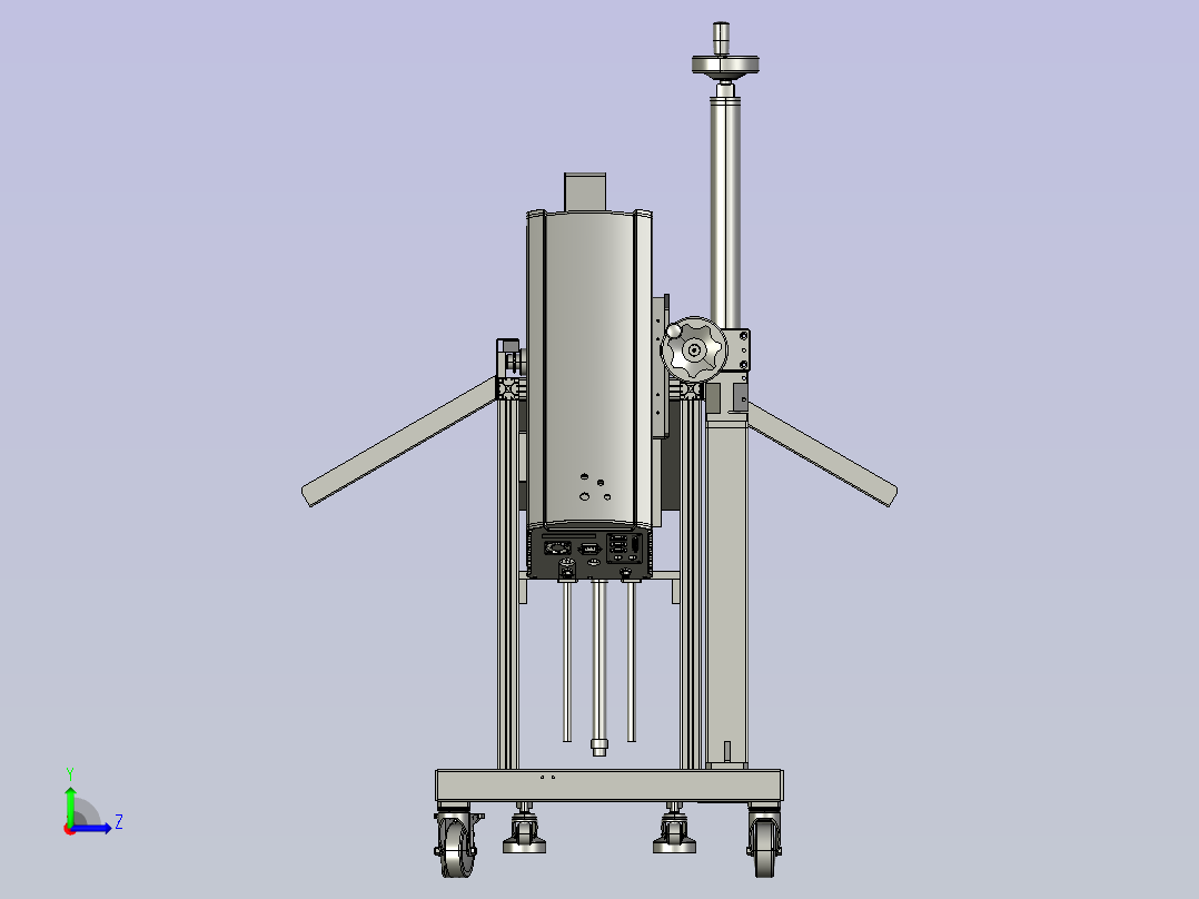 自动化生产线的激光在线打码系统左视图