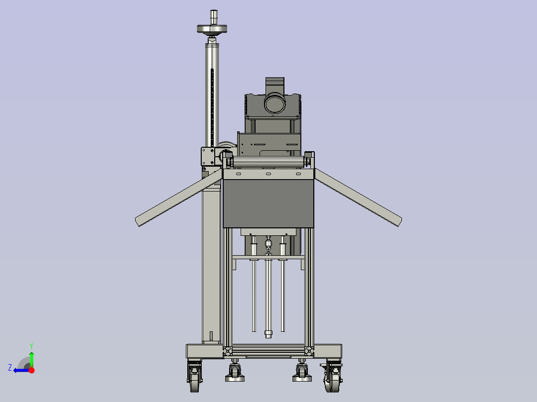 自动化生产线的激光在线打码系统右视图