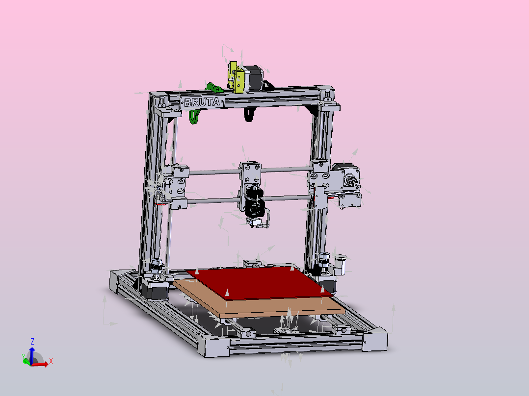Bruta 3-自制3D打印机主视图