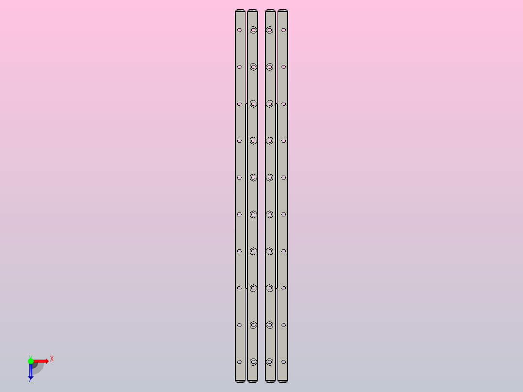 带d6mm交叉滚子和500mm行程的线性导轨JVNB 6-500俯视图