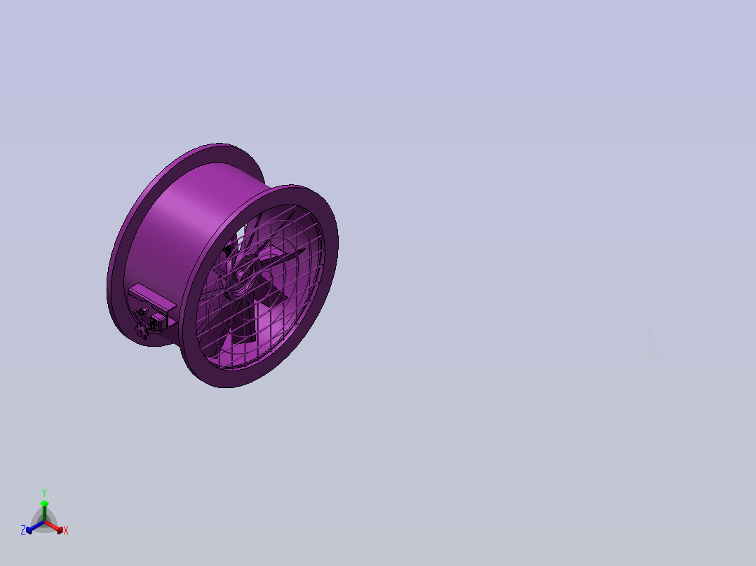 管道风机正等轴测图