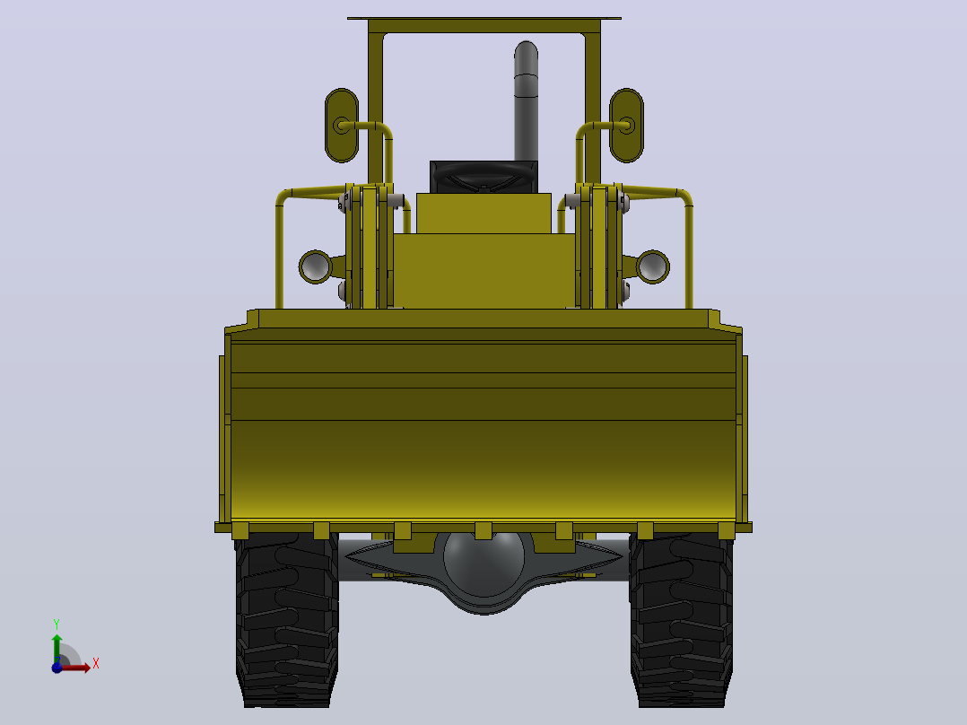 推土机 a-wheel-loader-2 4 SW STL前视图