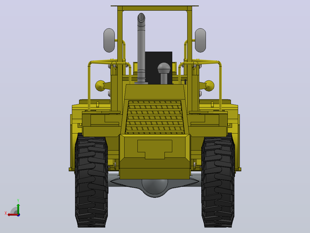 推土机 a-wheel-loader-2 4 SW STL后视图
