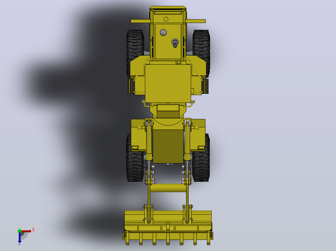 推土机 a-wheel-loader-2 4 SW STL俯视图