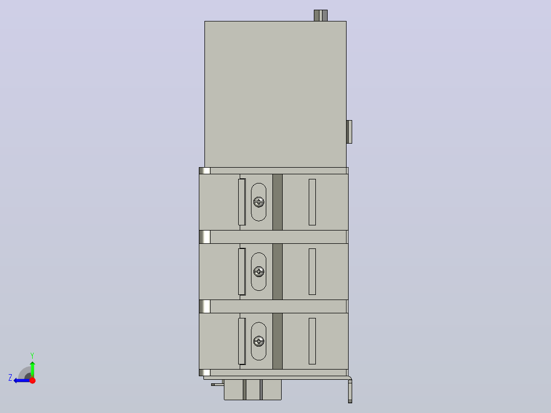 NH41-315～630_3SZ 3P自动转换开关三维模型202012右视图
