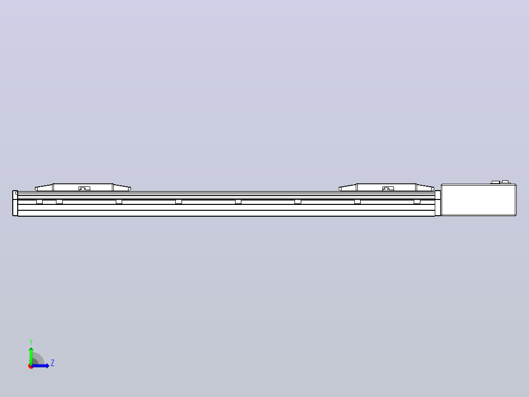 皮带直线轴双滑块型TPA-GCBS-150-P80-L250-QL-M75-N3左视图