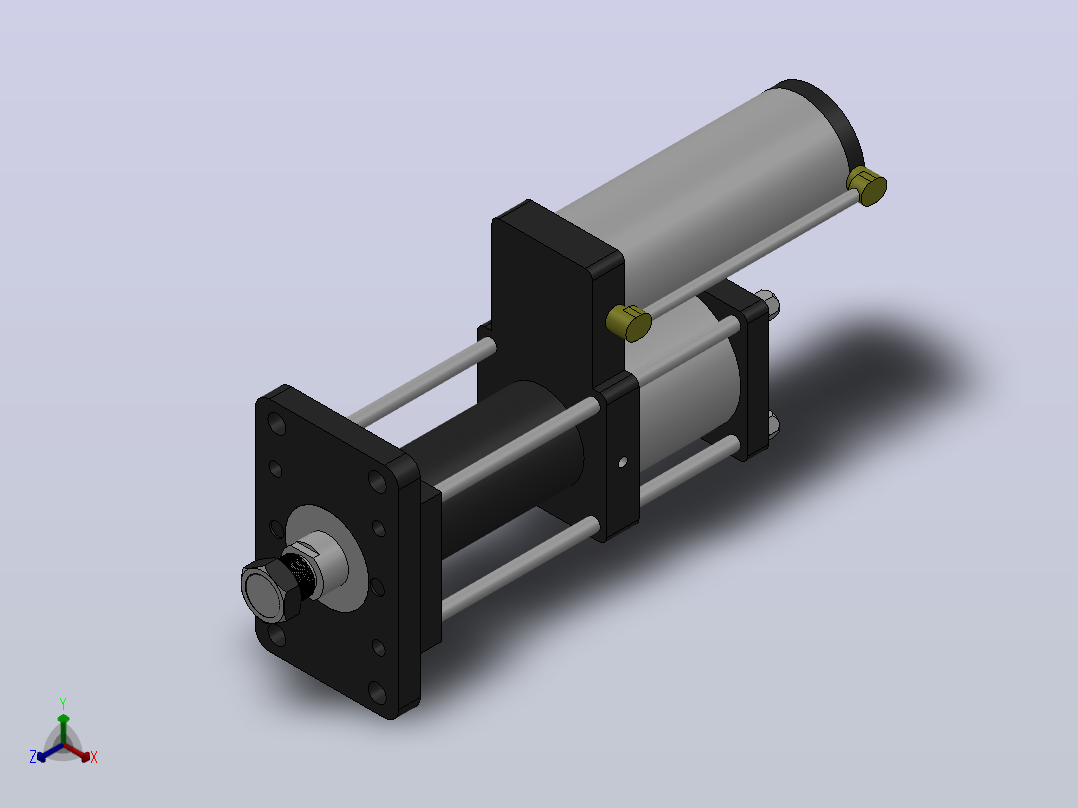 MPT-20T系列标准型[MPT-125-150-5-20T-M1-S1-0°]气压增压缸主视图