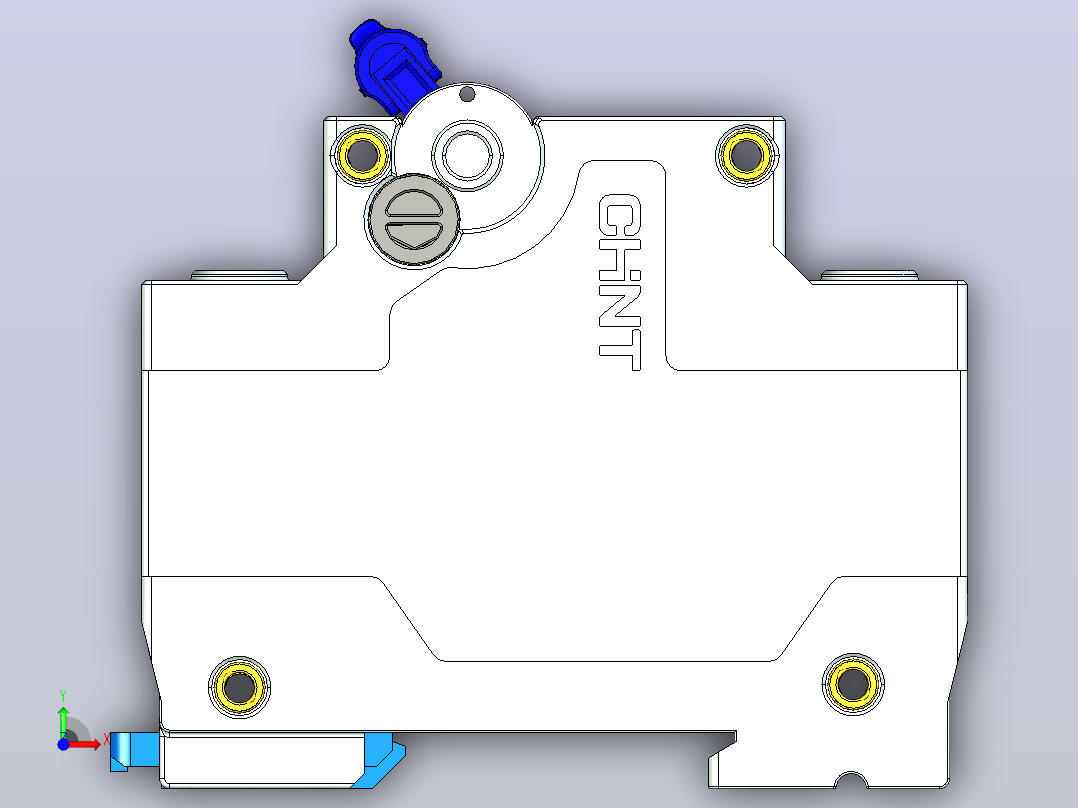NXB-125G 2P小型断路器三维模型202306前视图