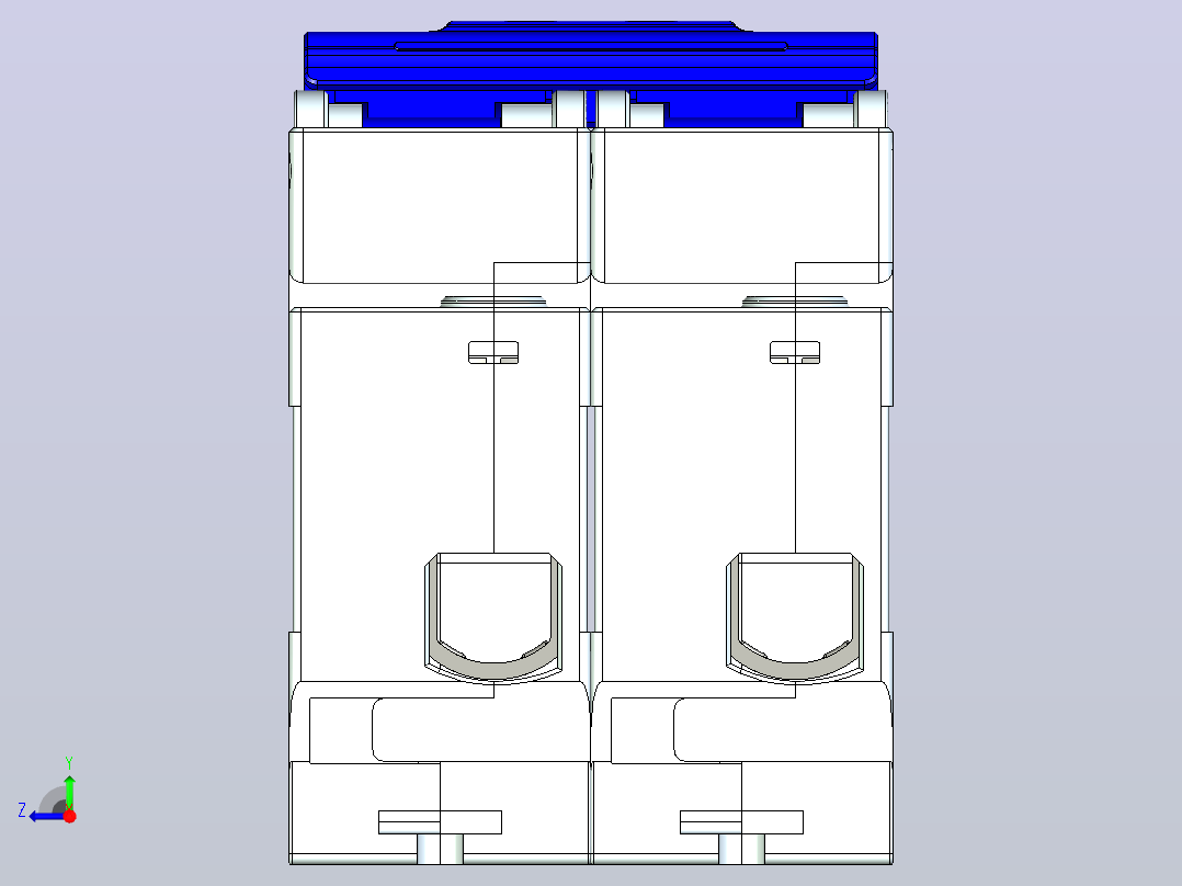 NXB-125G 2P小型断路器三维模型202306右视图