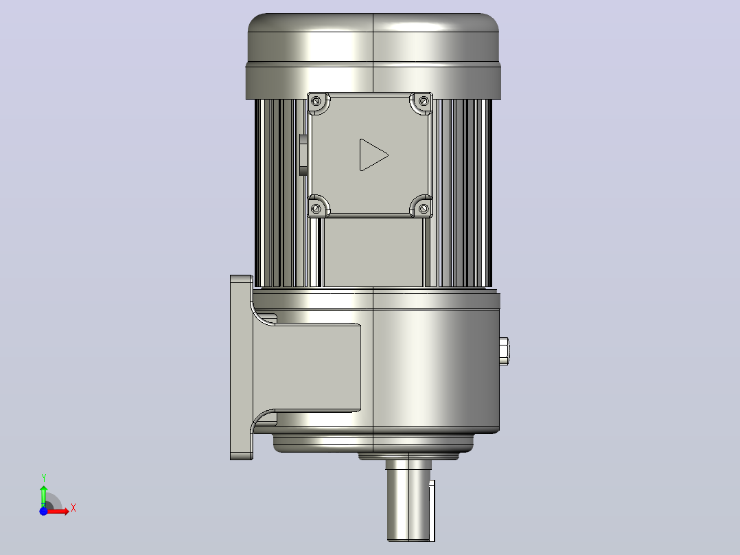 0.4KW-CH型卧式三相铝毂（刹车）马达减速机_CH28-400前视图