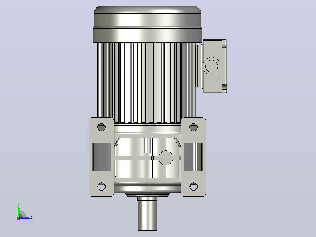 0.4KW-CH型卧式三相铝毂（刹车）马达减速机_CH28-400左视图