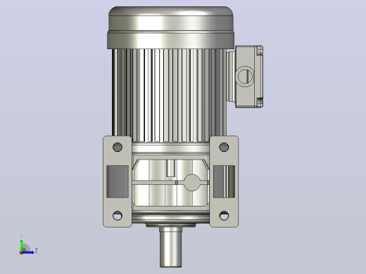 0.4KW-CH型卧式三相铝毂（刹车）马达减速机_CH28-400左视缩略图