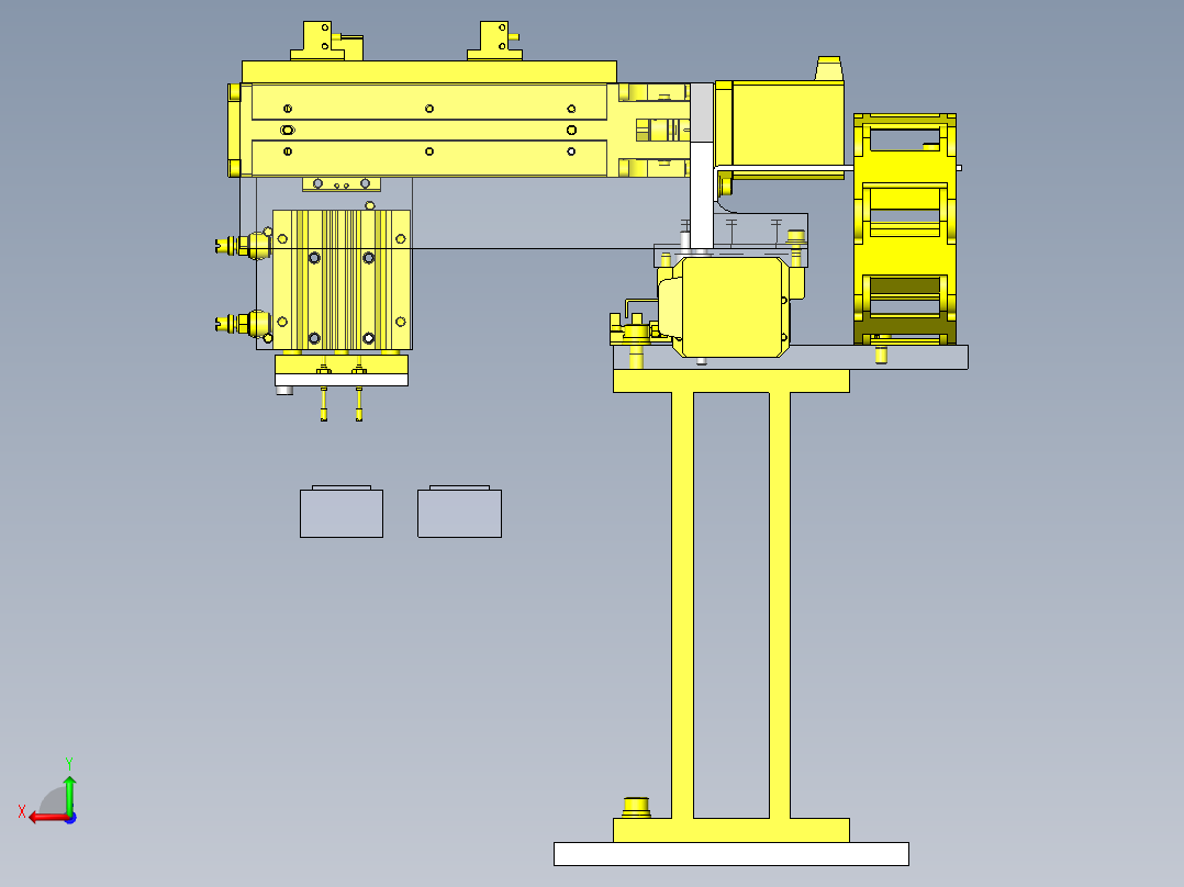 XYZ方向可活动导通检查机构后视图