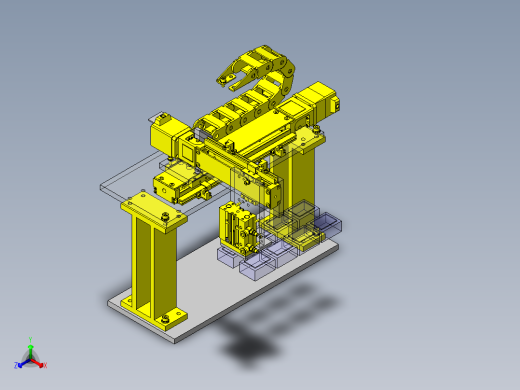 XYZ方向可活动导通检查机构正等轴测缩略图