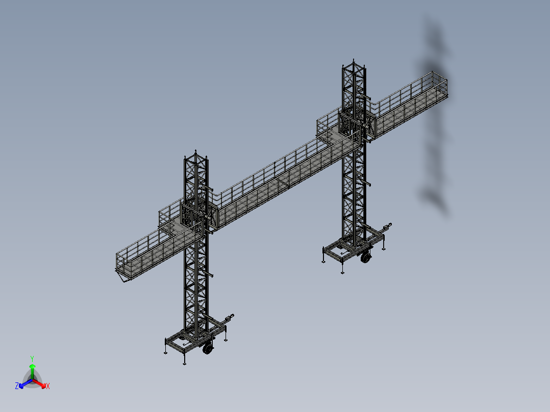 双桅杆工程升降机提升机