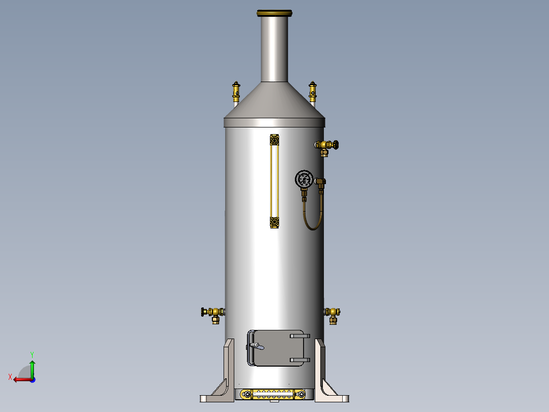 垂直 管式锅炉sw18可编辑后视图