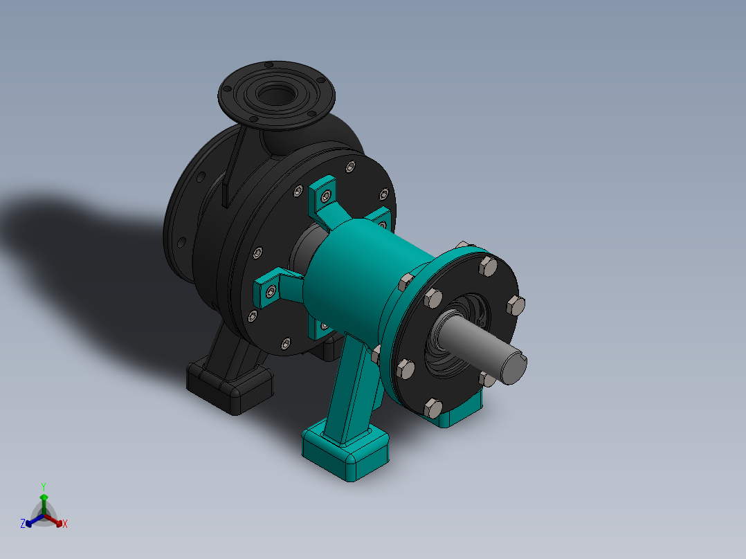 离心泵11正等轴测图