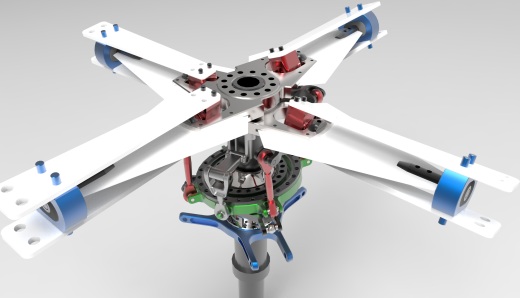 直升机旋翼结构3D模型缩略图