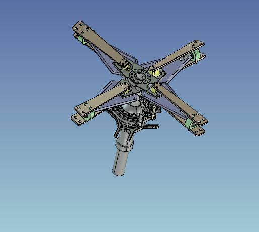 直升机旋翼结构3D模型缩略图
