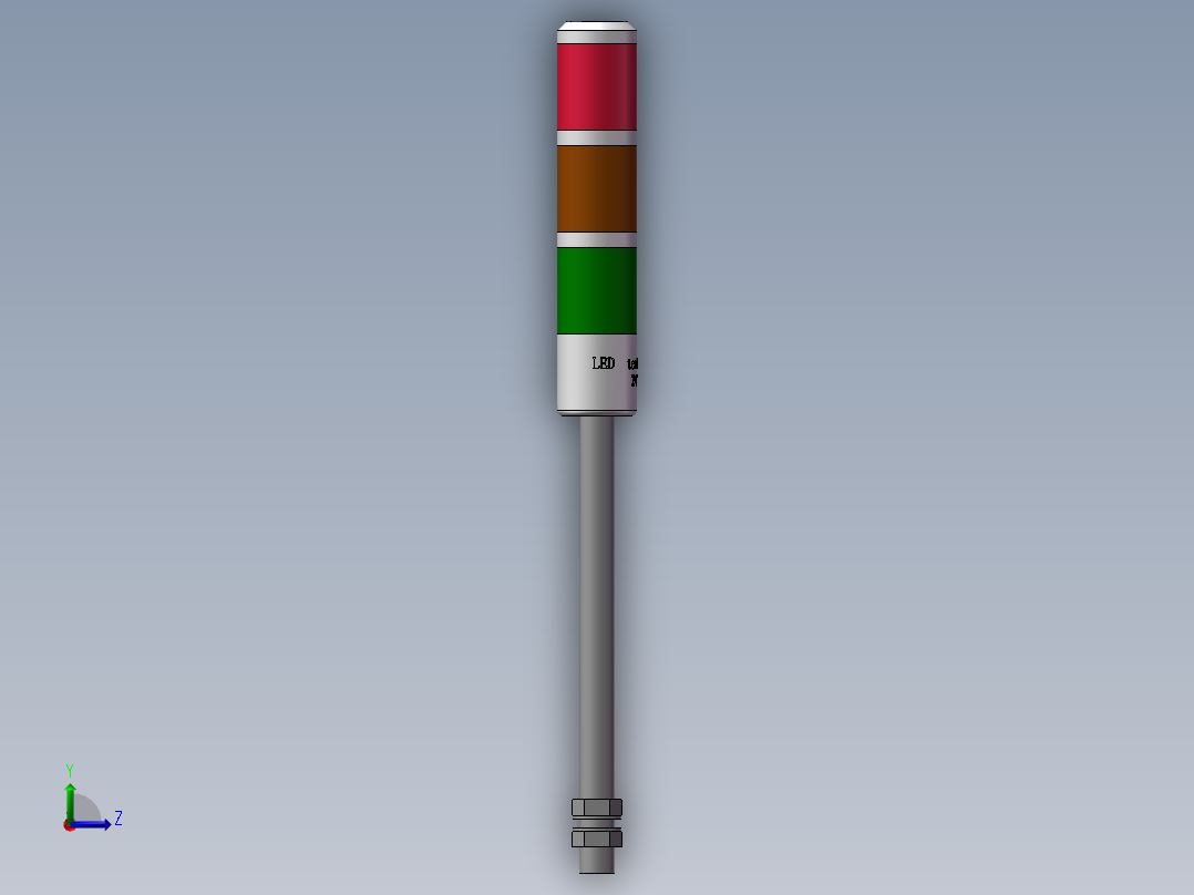 tend三色报警灯TPTL5-7左视图