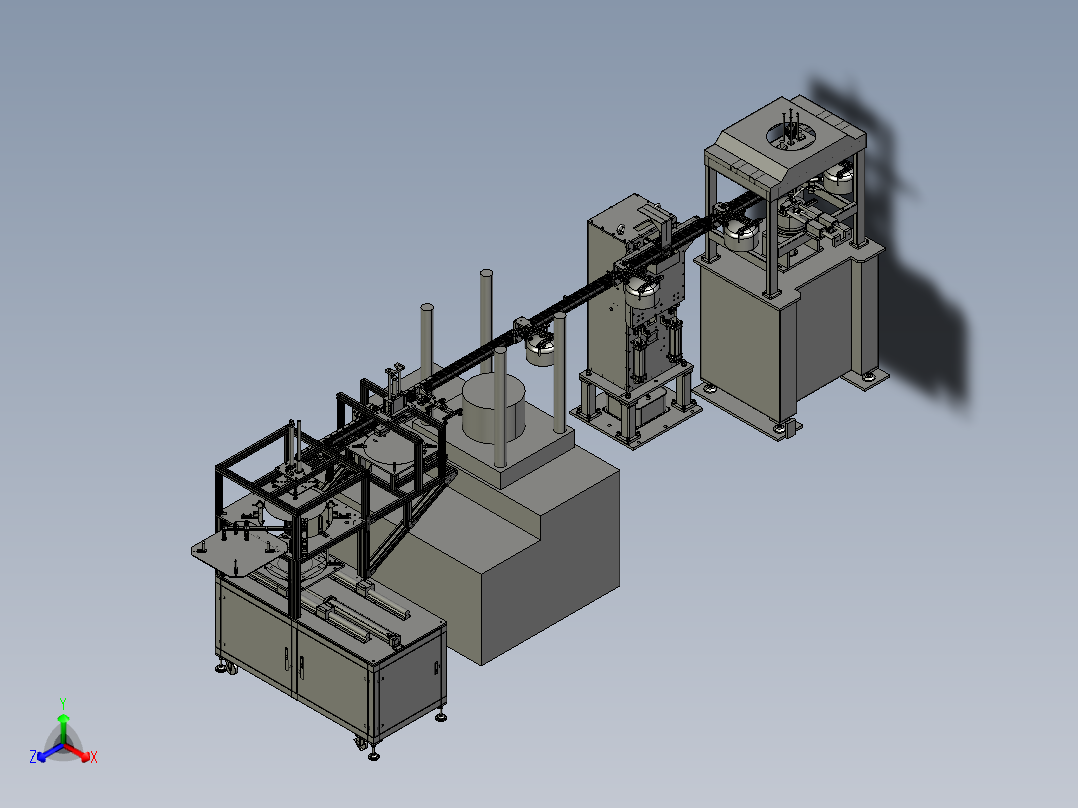 五工位罐体拉伸冲孔焊接生产线