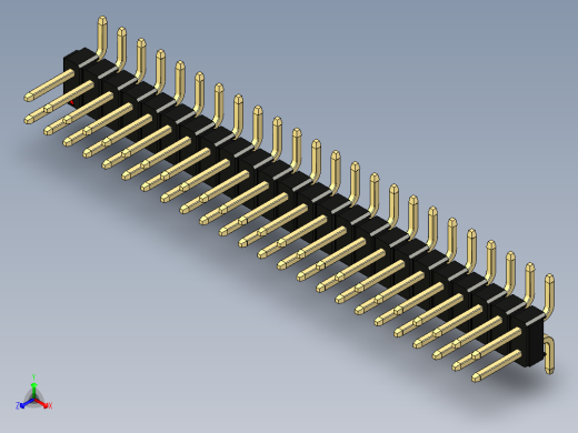 彩色公排针 100mil 2.54mm 系列-DS1022_black_48p_100mil_TypeSMT_rev1.0