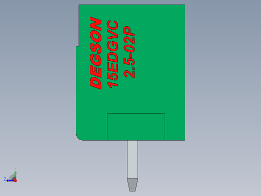 DEGSON 15EDG 系列 2.5mm 接线端子包-15EDGVC-2.5-xxP-14-00AH右视缩略图