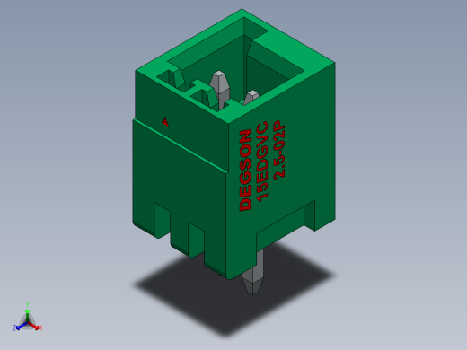 DEGSON 15EDG 系列 2.5mm 接线端子包-15EDGVC-2.5-xxP-14-00AH正等轴测缩略图