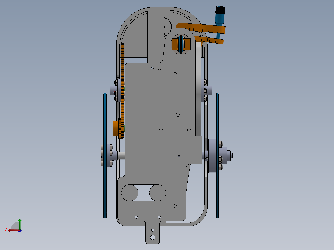 02第二辆生物质能小车-顶球结构V1-带凸轮带开关带灯后视图
